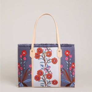 Spartina 449 shopper tote oyster factory floral sprigs
